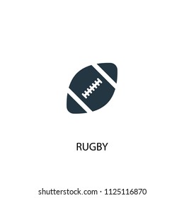 Rugby creative icon. Simple element illustration. Rugby concept symbol design from Sport collection. Can be used for web and mobile.