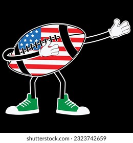 Rugby dabbing USA merica 4th of july t-shirt design