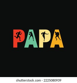 Rugby Dad, Retro Papa Rugby Father's Day svg