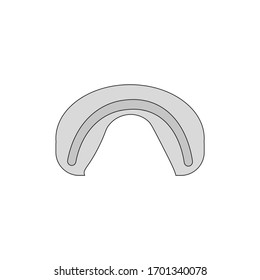rugby dental protector on white background vector