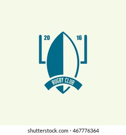 Rugby Design Logo Template. Vector illustration