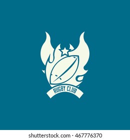 Rugby Design Logo Template. Vector illustration