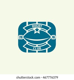 Rugby Design Logo Template. Vector illustration