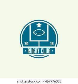 Rugby Design Logo Template. Vector illustration
