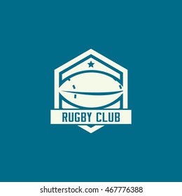 Rugby Design Logo Template. Vector illustration