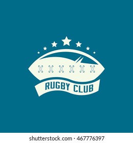 Rugby Design Logo Template. Vector illustration