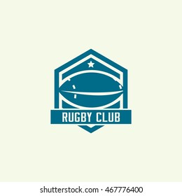 Rugby Design Logo Template. Vector illustration