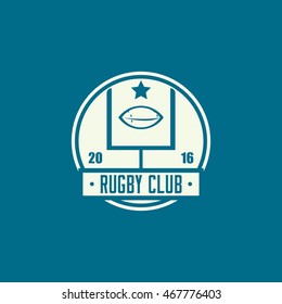 Rugby Design Logo Template. Vector illustration