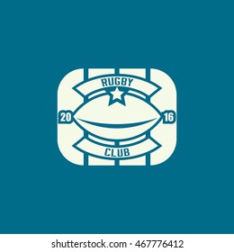 Rugby Design Logo Template. Vector illustration