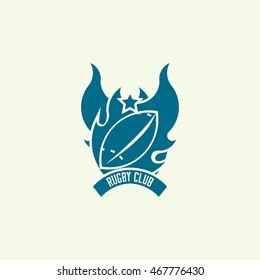 Rugby Design Logo Template. Vector illustration