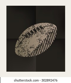 Rugby design on black background,vector