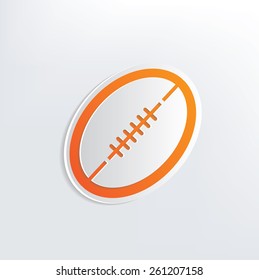 Rugby design on white background,clean vector
