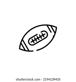 Plantilla de logotipo de Ilustración de Icono de Línea Dotada de Rugby. Idóneo Para Muchos Fines.