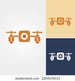 Vector de diseño de logotipo de drones de goma 