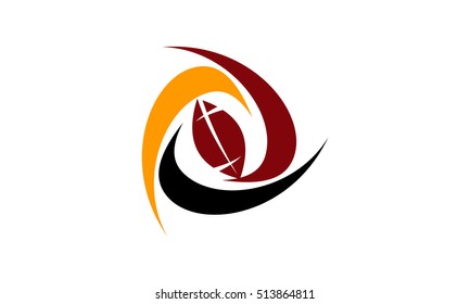 Rugby Emblem Template Logo 
