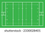 Rugby field icon. Rugby field with marking from top view. Green Rugby field. flat style.