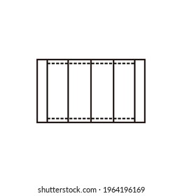 rugby field icon vector sign symbol