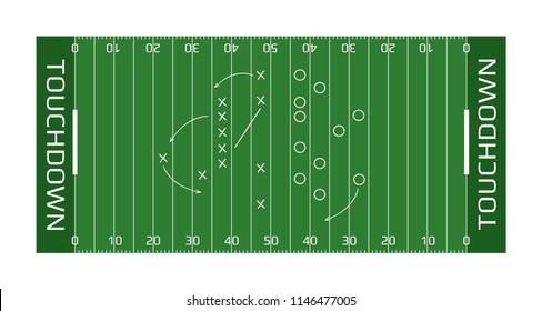 Rugby-Feldvektorgrafik