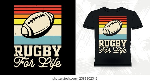 Rugby Fir Life Funny Rugby Player Coach Vintage Rugby Player T-shirt Design