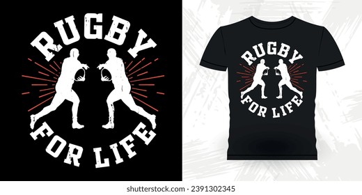 Rugby Fir Life Funny Rugby Player Coach Vintage Rugby Player T-shirt Design