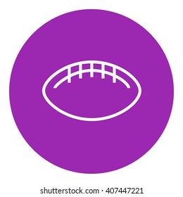 Rugby football ball line icon.