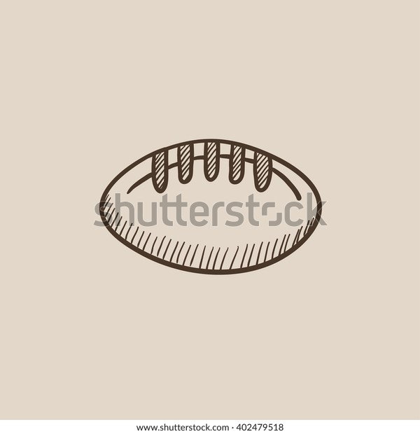 Rugby Football Ball Sketch Icon Stock Vector (Royalty Free) 402479518
