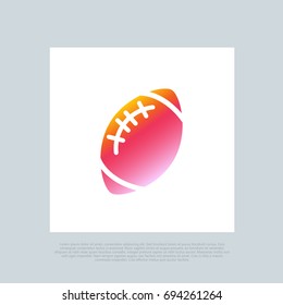 Rugby or Football ball. Vector favicon clip-art. Compatible with PNG, JPG, AI, CDR, SVG, EPS, PDF, ICO.