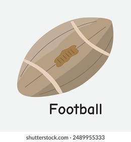 Rugby Football Ball Vector Illustration