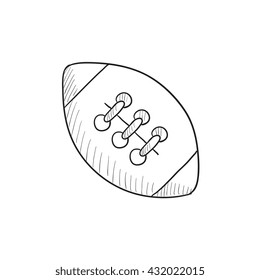 Rugby Football Ball Vector Sketch Icon Stock Vector (Royalty Free ...