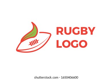 Rugby Football Logo Sport Vector Design