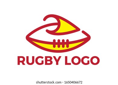 Rugby Football Logo Sport Vector Design