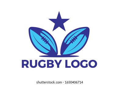 Rugby Football Logo Sport Vector Design Stock Vector (Royalty Free ...