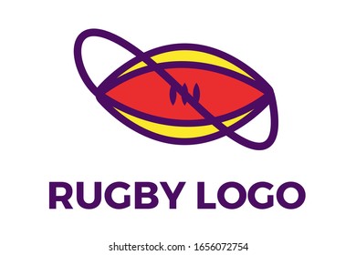 Rugby Football Logo Sport Vector Design