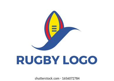 Rugby Football Logo Sport Vector Design