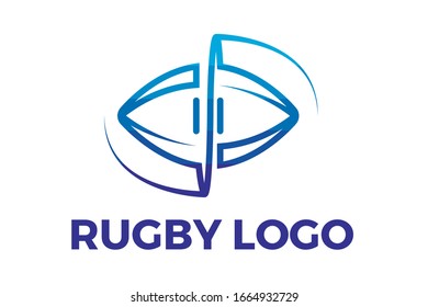 Rugby Football Logo Sport Vector Design