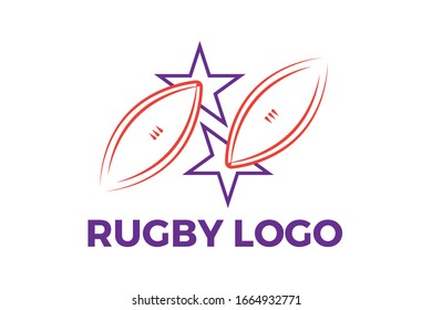 Rugby Football Logo Sport Vector Design