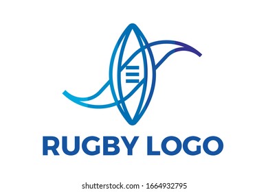 Rugby Football Logo Sport Vector Design