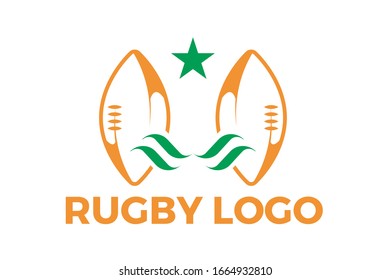 Rugby Football Logo Sport Vector Design