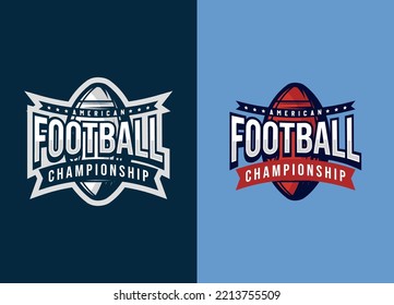 Rugby and football logotype. Sport modern logo and symbol illustration. Minimalist team sport design. Vector eps 10.