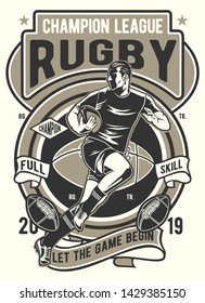 Rugby Football Poster Template Design