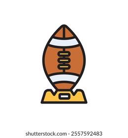 Rugby Free Kick Icon Vector Illustration