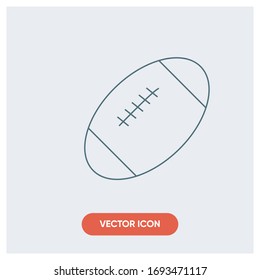 rugby game ball  vector icon