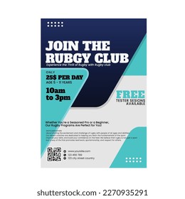 Rugby Game  Flyer Template Design