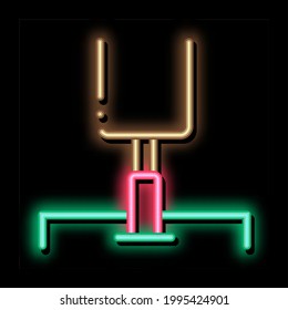 Rugby Gate neon light sign vector. Glowing bright icon Rugby Gate sign. transparent symbol illustration