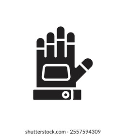 Rugby Glove Filled Icon Vector Illustration