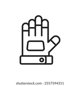 Rugby Glove Outline Icon Vector Illustration