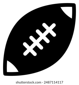 rugby glyph icon vector illustration isolated on white background