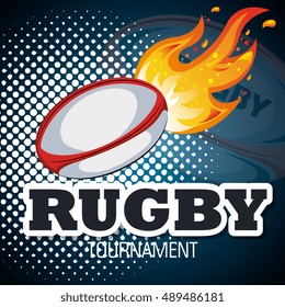 rugby goal ball blue background graphic