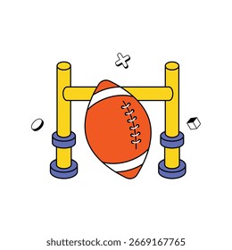 Rugby Goal Concept Vector Icon Eps 10 File
