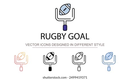 Rugby Goal icon design with white background stock illustration